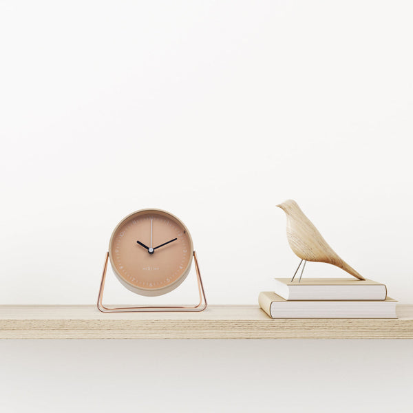 Nextime Berlin Table Alarm Clock In Pink With Night Light And Silent Movement Alarm Clocks & Clock Radios