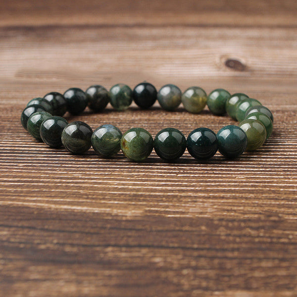 Veile Studios Natural Water Grass Agate Bracelet For Fashion Jewellery And Accessories Bracelets