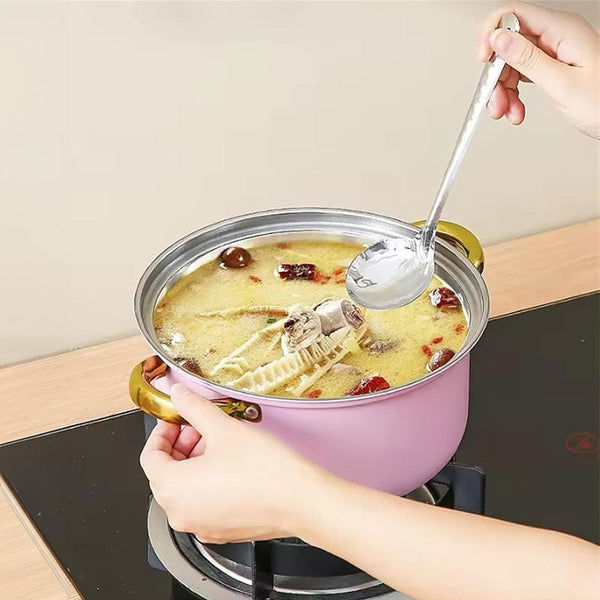 12 Piece Wine Red Non Stick Stainless Steel Soup Pot Set Induction Friendly For Kitchen Use. Saucepans & Stockpots