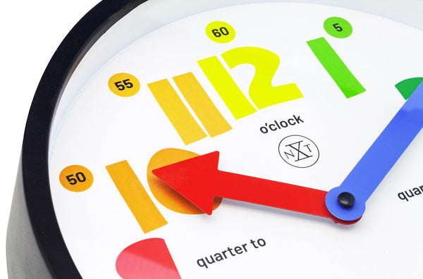 26Cm Sophia Wall Clock With Multicoloured Numbers Wall Clocks