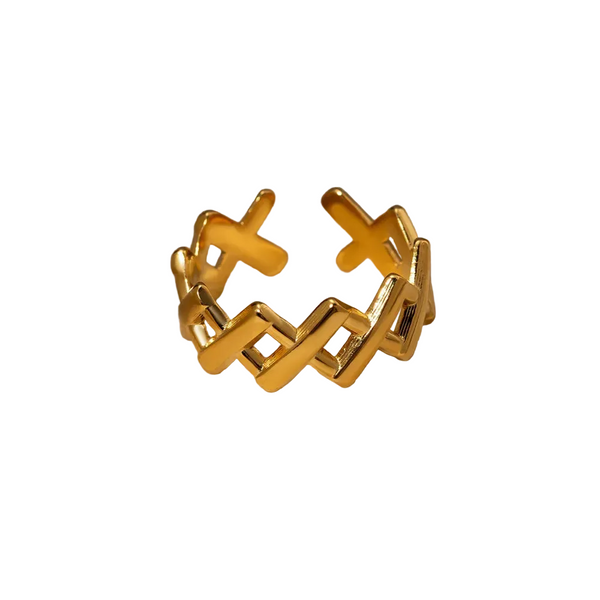 Stainless Steel Cutout Open Ring Rings