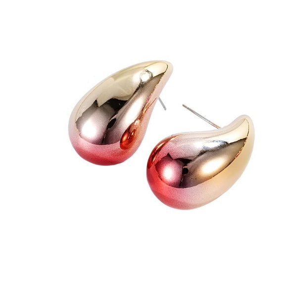 Veile Studios Gradient Colour Hollow Water Drop For Women Fashion Jewellery Accessories Earrings