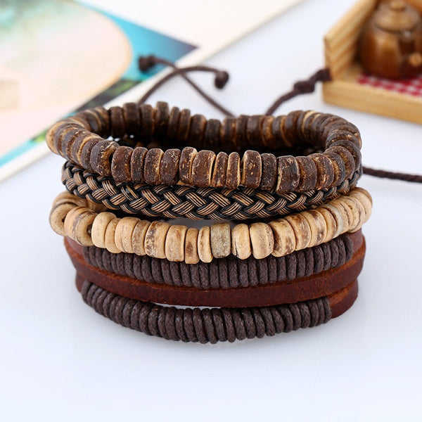 Veile Studios And American Minimalist Retro Set Bracelet Diy Woven Cowhide Bracelets