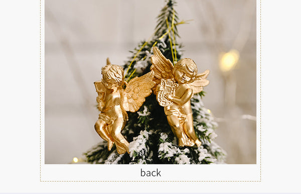 Christmas Decorations Gold And Silver Angel Ornaments Creative New Style Little Doll Hanging Tree Seasonal Decorations
