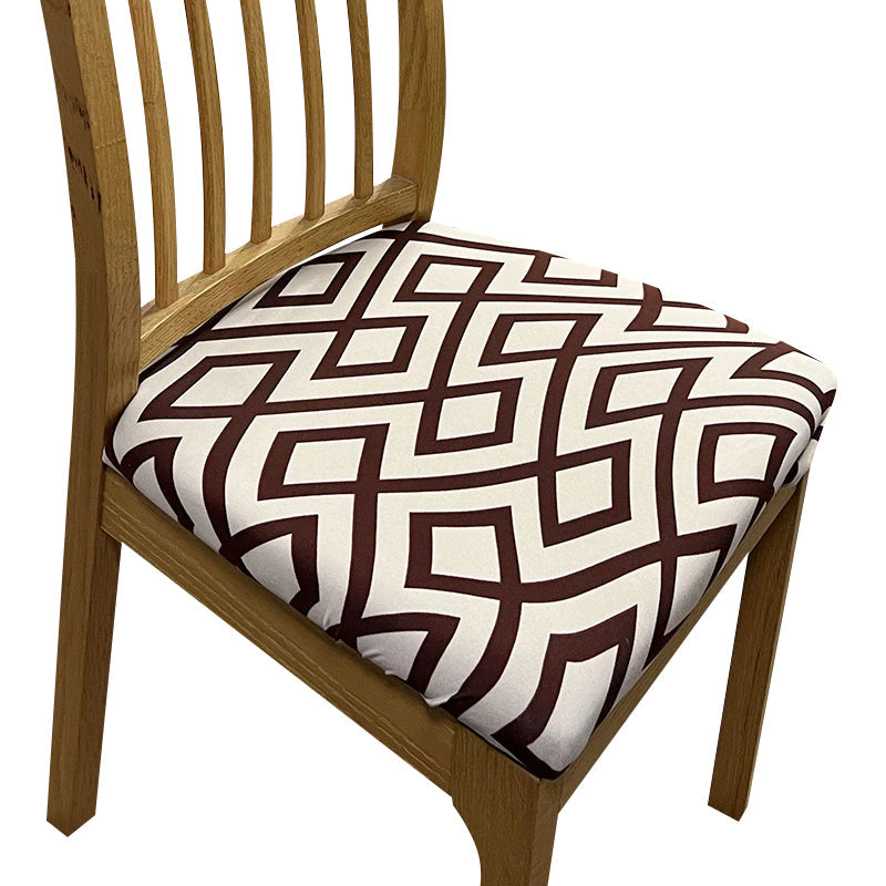 Brown Light Beige Simple Design Stretch Chair Cover For Dining Kitchen Slipcovers