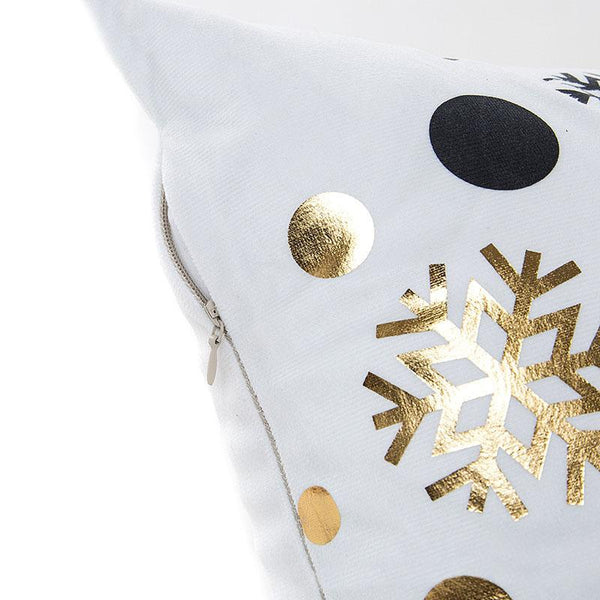 Decorative Gold And White Soft Christmas Cushion Covers