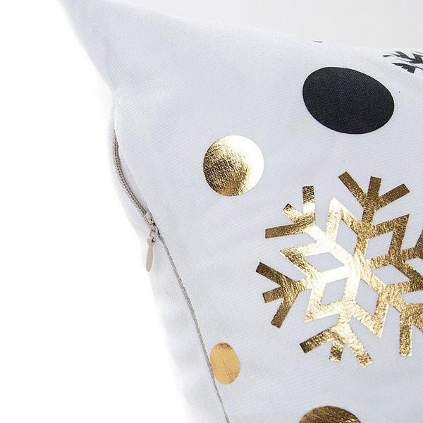 Decorative Gold White Soft Christmas Cushion Covers Cushions & Decorative Pillows