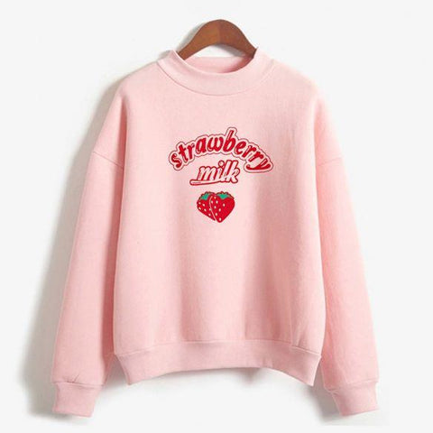 Pink Strawberry Milk Sweatshirt