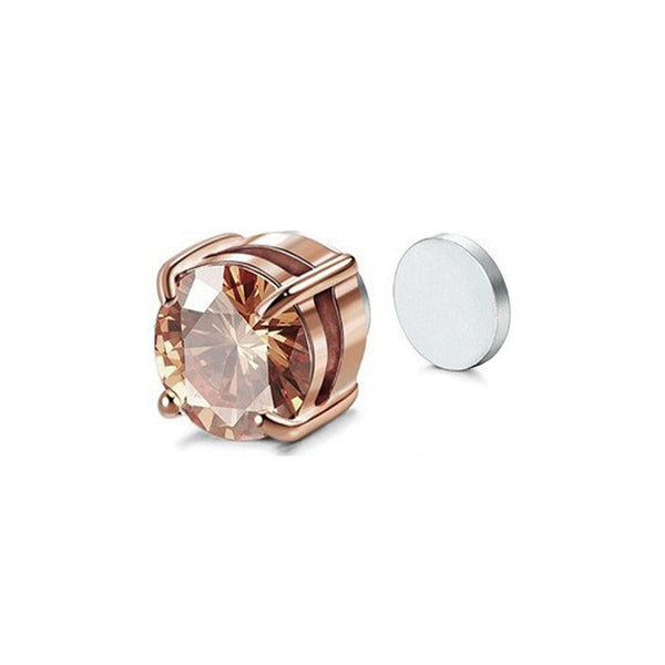 Veile Studios Magnetic Ear Clip For Men And Women Zircon Four Claw Single Earrings