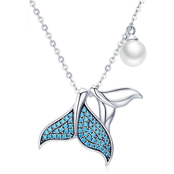 925 Mermaid Tears Zircon Bead Silver Necklace For Women Necklaces & Pendants
