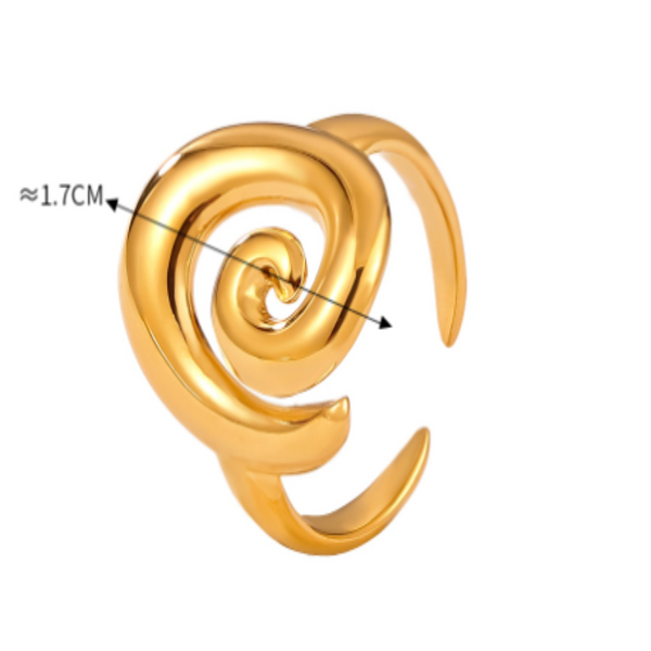 Titanium Steel Spiral Shape Ring Rings