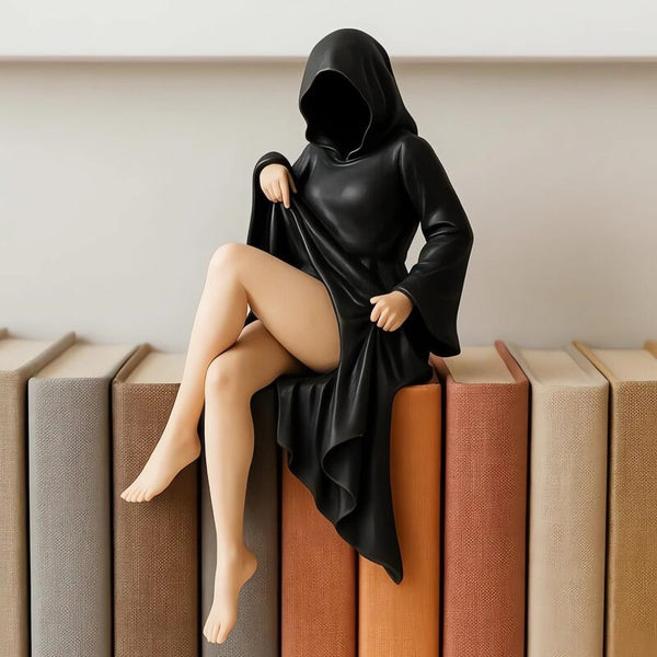 Halloween Female Sitting Statue For Desktop/Bedroom/Living Room Home Decor Ornaments & Statues
