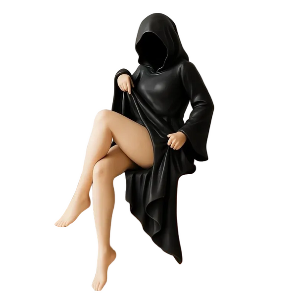 Halloween Female Sitting Statue For Desktop/Bedroom/Living Room Home Decor Ornaments & Statues