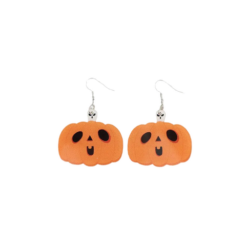 Acrylic Alloy Pumpkin Shape Earrings