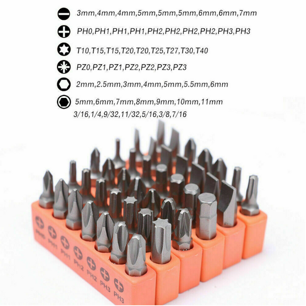 Horusdy 58Pc Ratchet Screwdriver Bits Set Nut Driver Setter Hex Torx Key Phillips Slot Screwdrivers & Nutdrivers