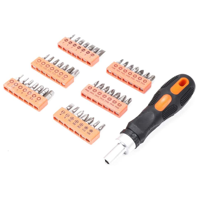 Horusdy 58Pc Ratchet Screwdriver Bits Set Nut Driver Setter Hex Torx Key Phillips Slot Screwdrivers & Nutdrivers