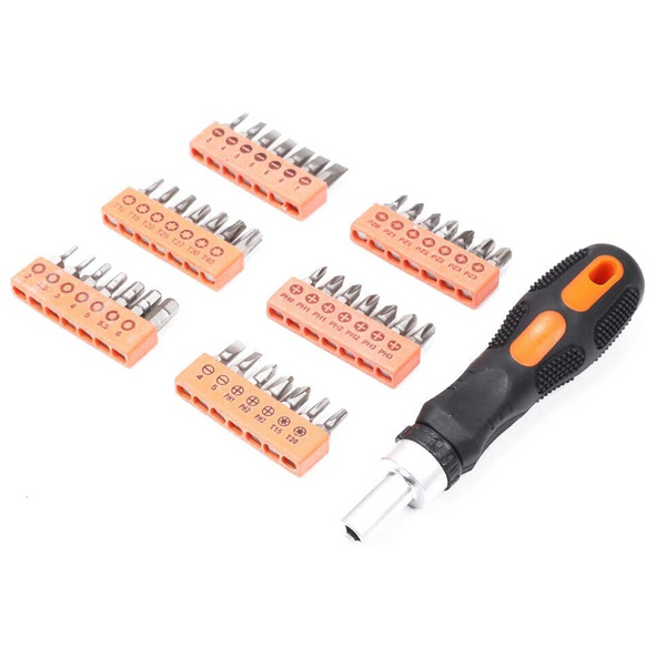 Horusdy 58Pc Ratchet Screwdriver Bits Set Nut Driver Setter Hex Torx Key Phillips Slot Screwdrivers & Nutdrivers