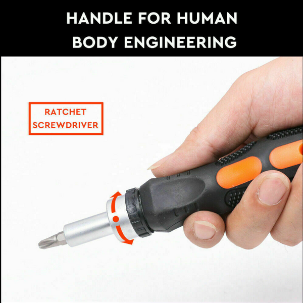 Horusdy 58Pc Ratchet Screwdriver Bits Set Nut Driver Setter Hex Torx Key Phillips Slot Screwdrivers & Nutdrivers