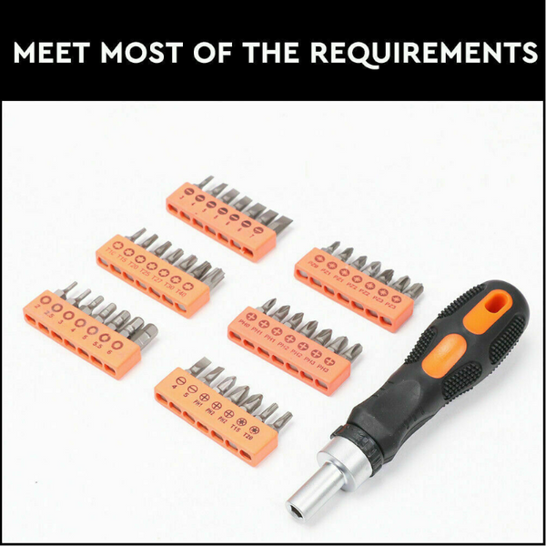 Horusdy 58Pc Ratchet Screwdriver Bits Set Nut Driver Setter Hex Torx Key Phillips Slot Screwdrivers & Nutdrivers