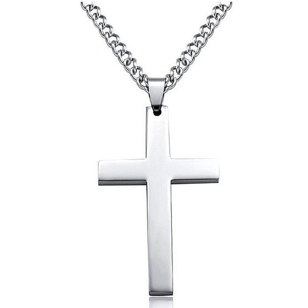 Veile Studios Classic Cross Necklace Men's Pendant Fashion Stainless Steel Jewelry Accessories Necklaces & Pendants