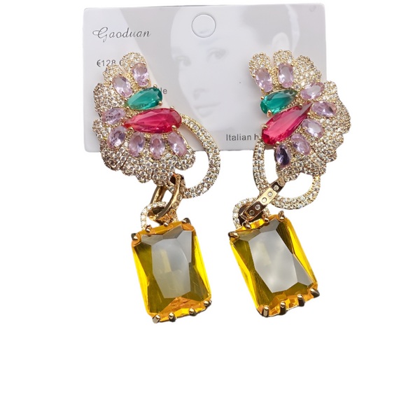 Veile Studios Zircon Precision Micro Inlaid Advanced Colour Matching Versatile Fashion Earrings