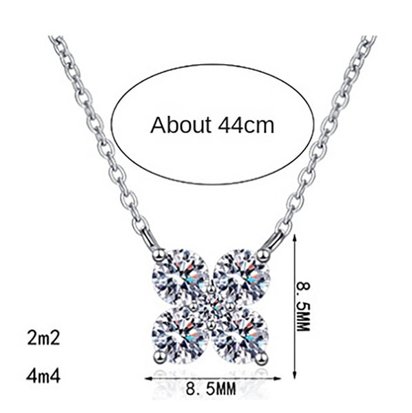 1.26 Carat Moissanite 925 Sterling Silver Geometric Shape Pendant Necklace Necklaces & Pendants