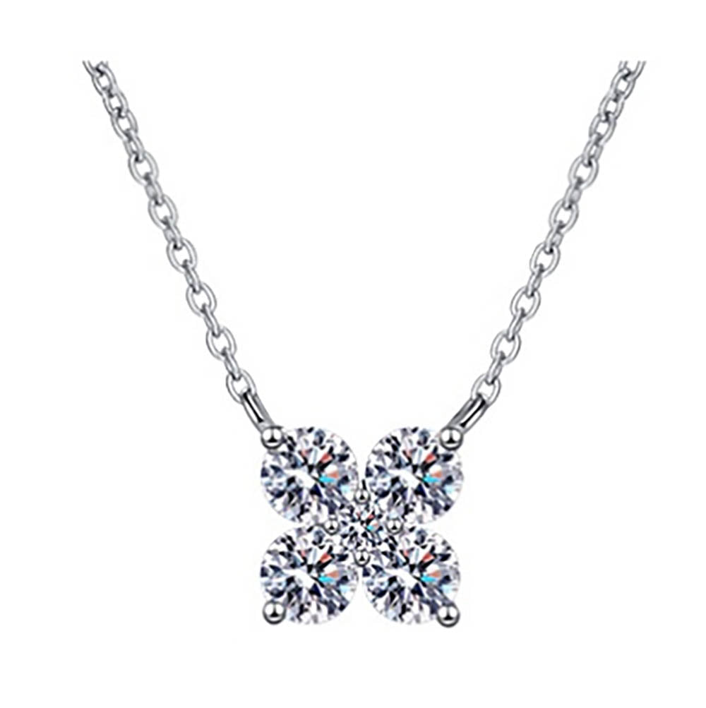 Veile Studios 1.26 Carat Moissanite 925 Sterling Silver Geometric Shape Pendant Necklace Necklaces & Pendants