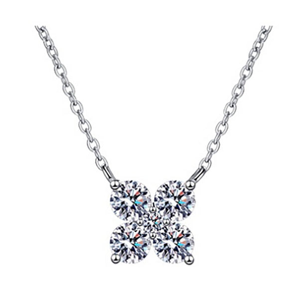 Veile Studios 1.26 Carat Moissanite 925 Sterling Silver Geometric Shape Pendant Necklace Necklaces & Pendants