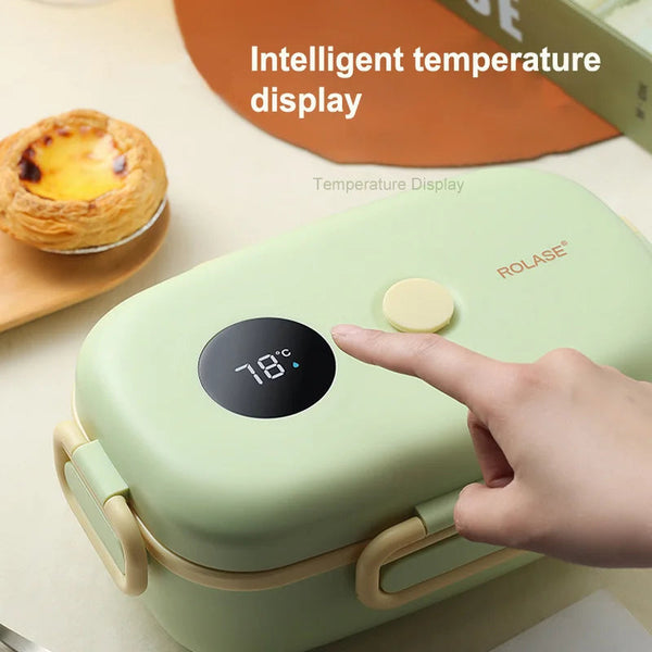 Smart Lcd Temperature Digital Display Insulated Lunch Box Portable Electric Suitable For Outdoor Travel Lunchboxes