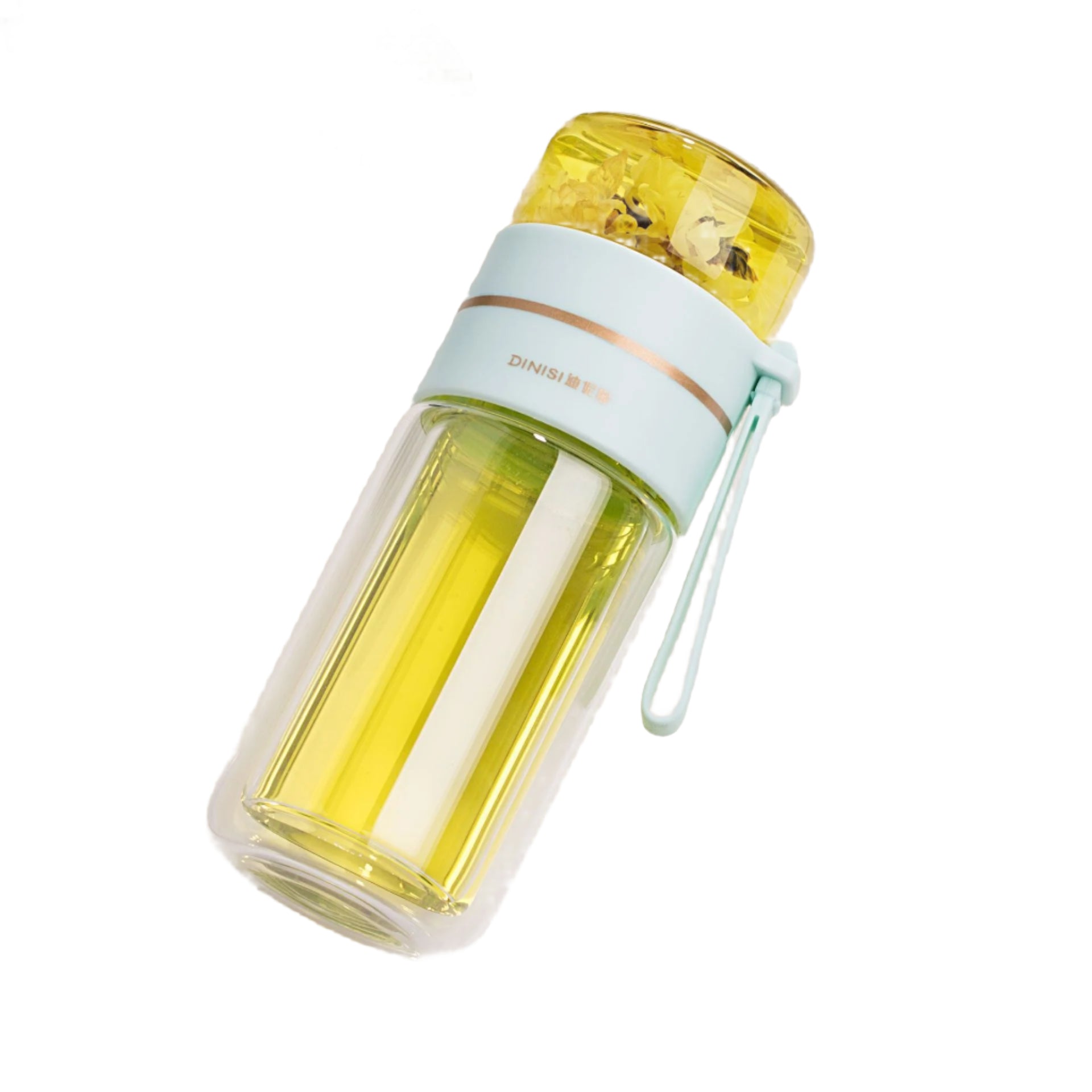 Glass Water Bottle With Tea Infuser Filter Separation Double Wall Leakproof Tea Infusers
