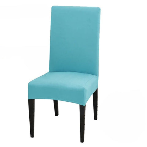 Chair Cover Sky Blue Waterproof Elastic Material For Dining Room Slipcovers