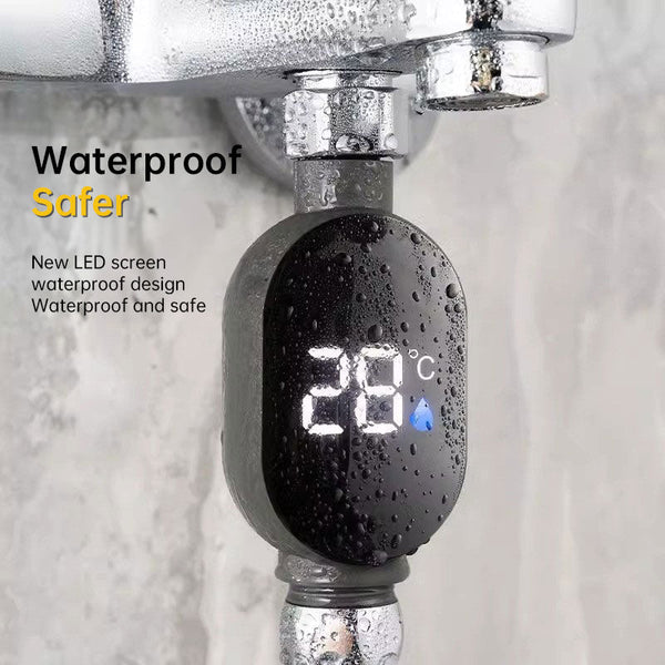Black Led Bathroom Shower Thermometer (0~99): Accurate Temp Measurement Smart Counter. Other Bathroom Accessories