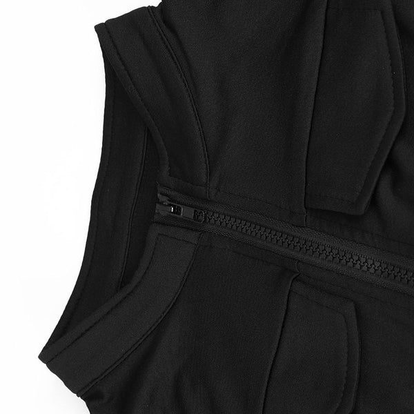 Fitted Zipper High Waist Pocket Sports Jumpsuit For Women Jumpsuits Rompers & Playsuits