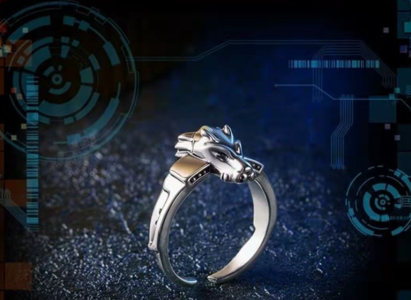 Classic Digimon Ring Tyrannomon Sword Metal Garurumon Anime Thai Silver Couple For Men And Women Rings