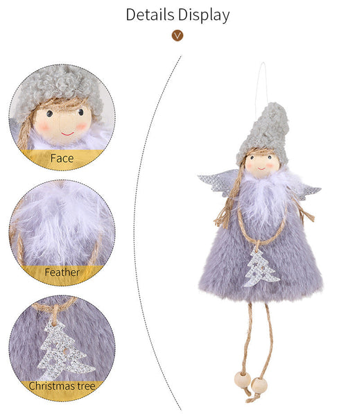 Christmas Decoration Creative Pink Angel Fleece Girl Ornament Tree Hanging Seasonal Decorations
