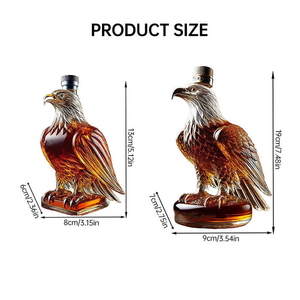 Small Eagle Shaped Whiskey Decanter Exquisite Glass Bottle For Home Decor Decanters