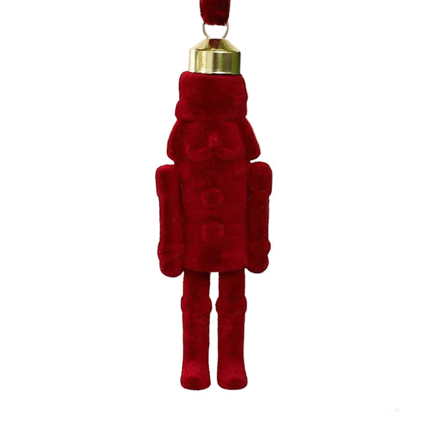 Santa Claus Velvet Nutcracker Ornament Christmas Fabric Tree Decorations Seasonal Decorations