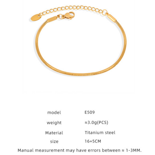 Veile Studios Titanium Steel Gold Plated Bracelet For Women Simple Light Luxury Jewelry Bracelets