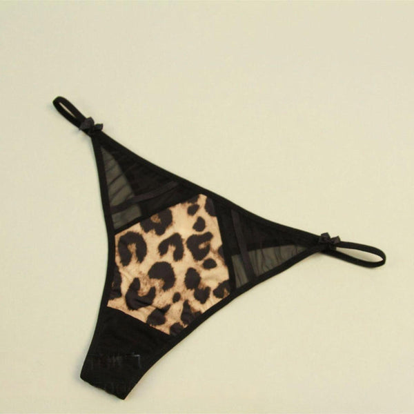 Underwear Thin Breathable Leopard Print Embroidery Plus Size Butt Lifting Low Waist Women's Erotic Panties