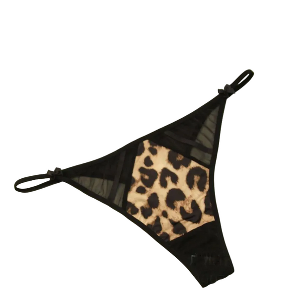 Underwear Thin Breathable Leopard Print Embroidery Plus Size Butt Lifting Low Waist Women's Erotic Panties