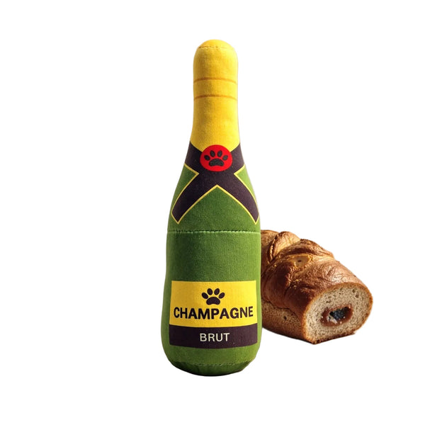 Dog Toy Realistic Wine Bottle Chew Resistant Self Entertainment Plush For Cats And Dogs Teeth Cleaning Sound Making Dog Toys