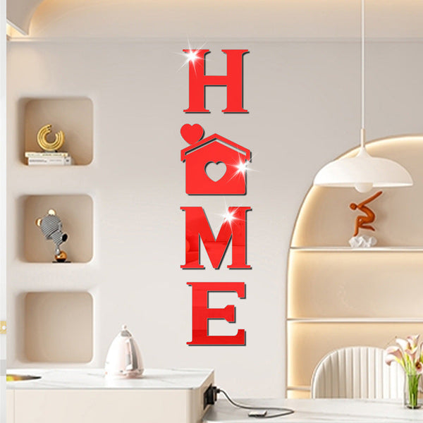 Acrylic Mirror Stickers: Home House Love Combo Bestseller Shein Soft Decorative Wall With Letter Hearts Wall Stickers