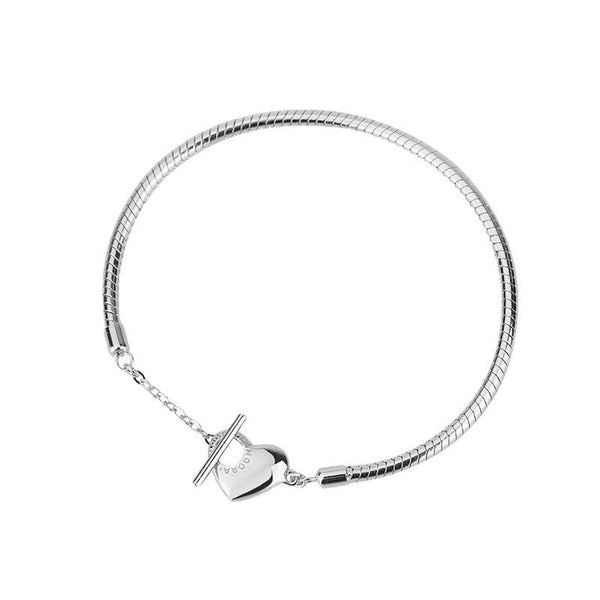 Veile Studios S925 Love Hollow Letter Bracelet For Men And Women Ot Buckle Simple Hand Jewelry Bracelets