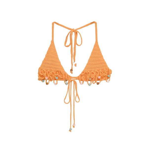 Women's Summer Vacation Style Hand Knitted Slim Swimsuit Set Swimwear