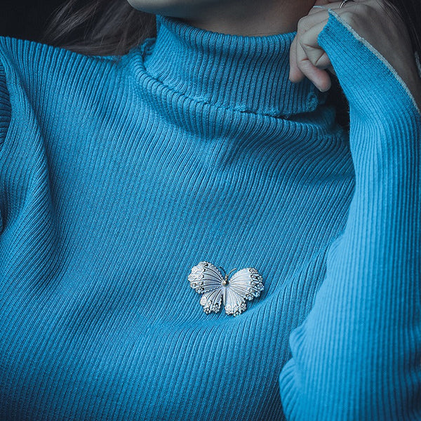 Veile Studios Alloy Butterfly Brooch For Women Classic Insect Pin Jewelry Accessory Brooches