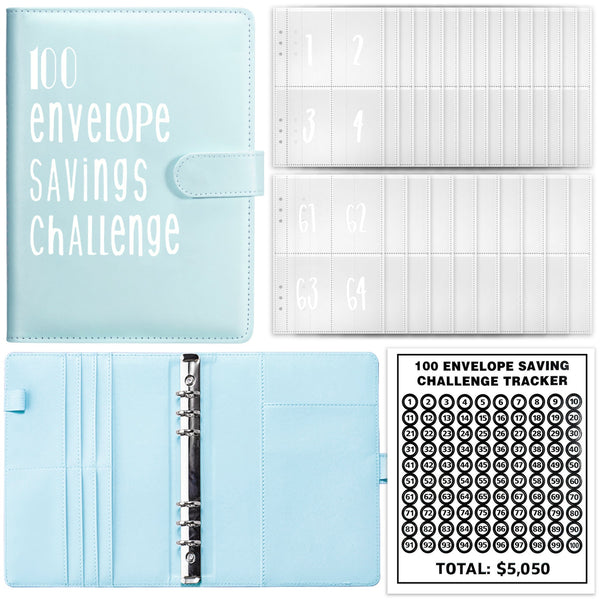 100 Day Challenge Loose Leaf Notebook Couple's Savings Money Envelope Budget Notepad Paper Products