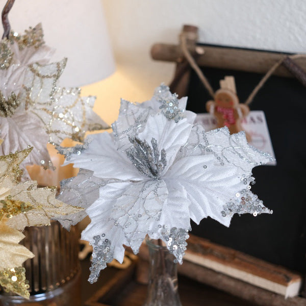 Christmas Decoration Embroidered Sequin Tree Hotel Atmosphere Diy Decorative Flower Seasonal Decorations