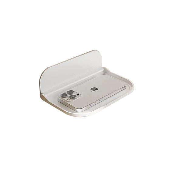 New Foldable Punch Free Wall Mounted Plastic Floating Shelf For Bathroom And Toilet Ideal Towel Clothes Storage Shelves