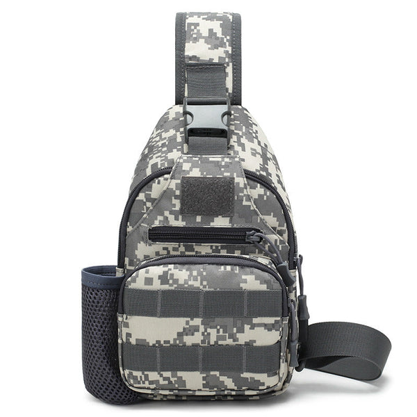 Tactical Crossbody Sling Backpack. Has Water Bottle Holder, Molle System, Usb Charging Port. Ideal For Travel And Walks. Cp Camo Bags