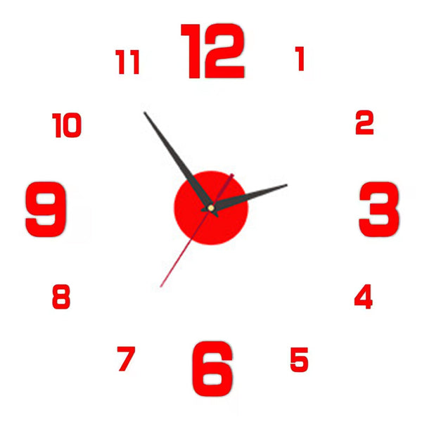 Diy Frameless Creative Wall Clock Decal: A Silent And Stylish Addition For Home Decor Ideal Living Rooms Offices Wall Clocks